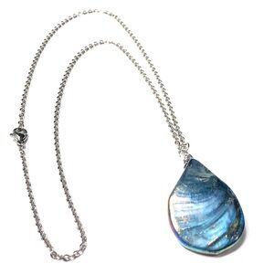 Handmade New Blue Shell Pendant Necklace Women Summer Beach Anniversary